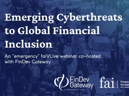 Dark blue title card with name of webinar and logos.