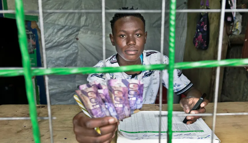 Agent de payment à Nairobi au Kenya. 